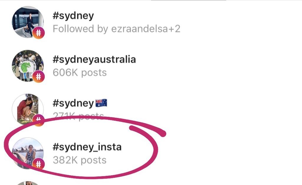 Insta shows you how many times a certain hashtag has been used
